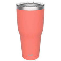 Zak Designs Double Wall Stainless Steel Vacuum Insulated Tumbler with Slide Lid and Splash-Proof Design Metal Water Bottle is Perfect for Outdoor Activity (30oz, Peach, 18/8, BPA-Free)