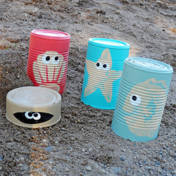 Sea Creature Sand Castle Cans