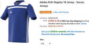 Amazon Canada Deals: Save 81% on Adidas Kid’s Jersey Soccer + 19% on Victorinox Serrated Spartan Pocket Knife + 32% on Coghlans Mosquito Net + More Offers