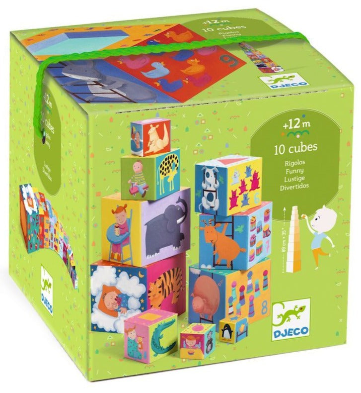 Djeco Toddler - Stacking Cubes Funny