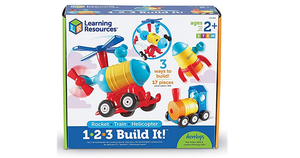 Learning Resources 1-2-3 Build It! Rocket-Train-Helicopter, Toddler Building Toy Only $12.49! (Reg. $25)