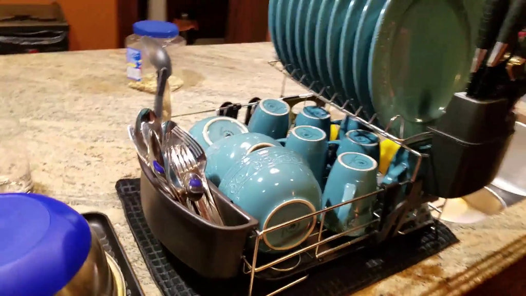 This Premium Racks dish rack is a really nice compact rack that holds a lot of dishes