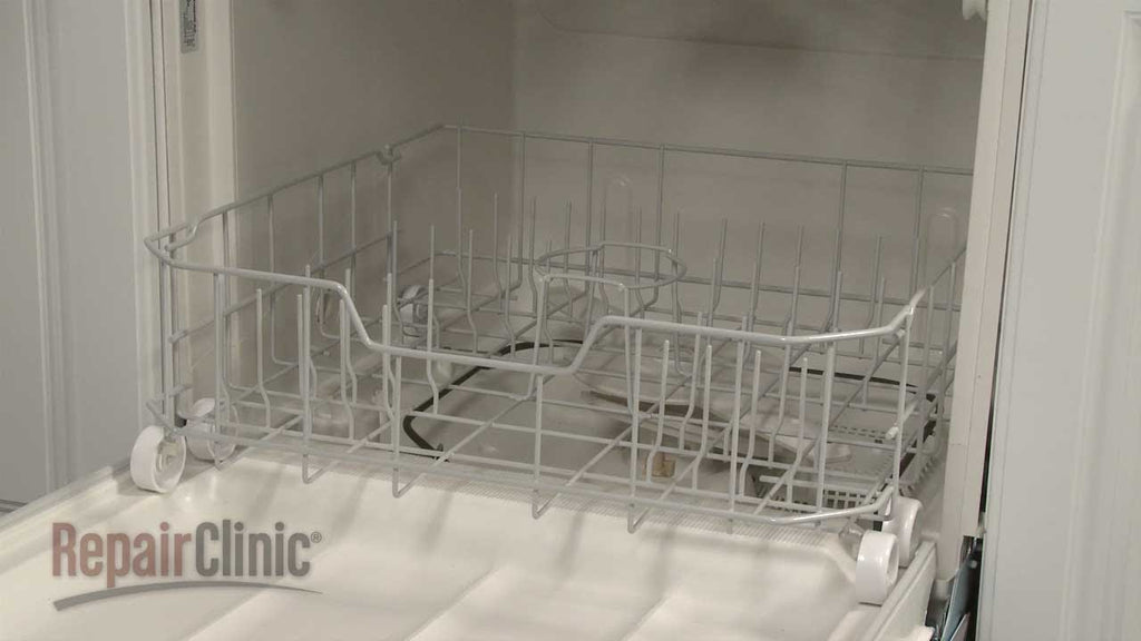 GE Dishwasher Lower Dish Rack Assembly Replacement #WD28X10284 by RepairClinic.com (8 years ago)