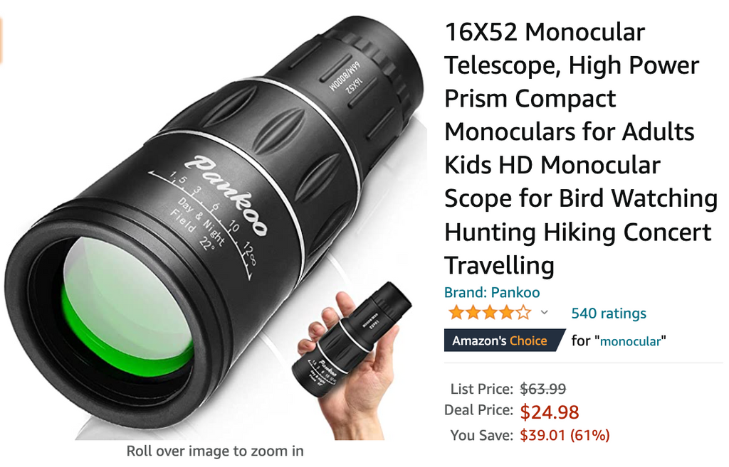 Amazon Canada Deals: Save 61% on Monocular Telescope + 53% on Magnetic Tiles Building Blocks, with Coup[on + 48% on Razor Dirt Rocket + More Offers