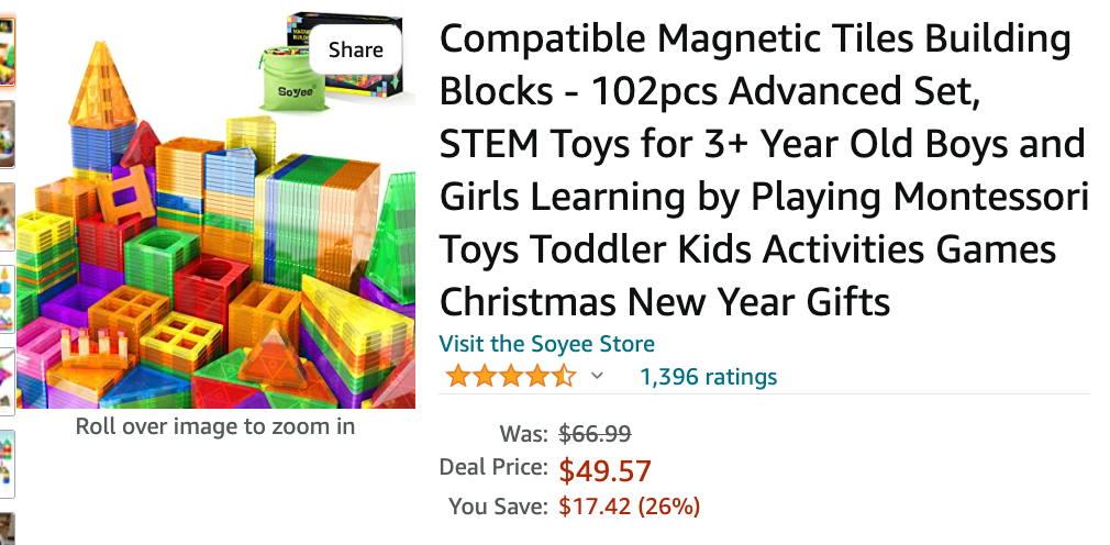 Amazon Canada Deals: Save 26% on Magnetic Tiles Building Blocks + 34% on Bluetooth Speaker with Coupon + More Offers