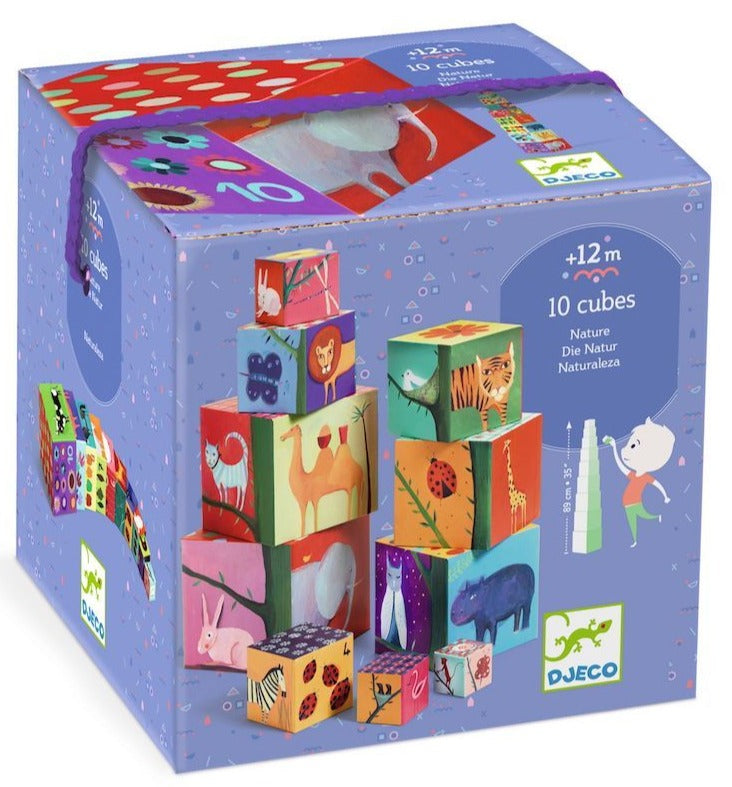 Djeco Toddler - Stacking Cubes Nature and Animals