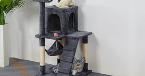 Multi-Level Cat Tree w/ Hammock Just $46.78 Shipped on Walmart.com | 3 Color Choices