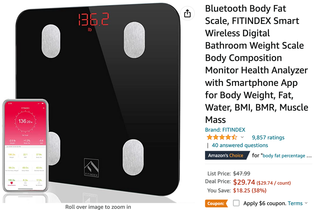Amazon Canada Deals: Save 51% on Bluetooth Body Fat Scale with Coupon + 39% on Wall Charger + More Offers