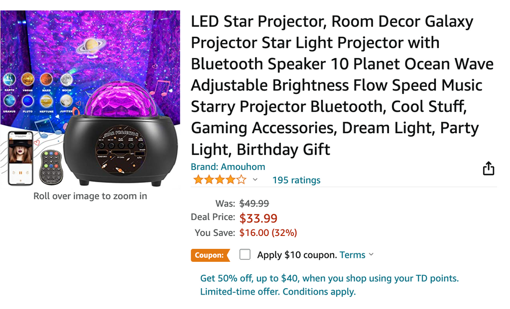 Amazon Canada Deals: 52% on LED Star Projector with Coupon + 47% on Mini Headphones + 53% on Magnetic Tiles Building Blocks with Coupon + More Offers