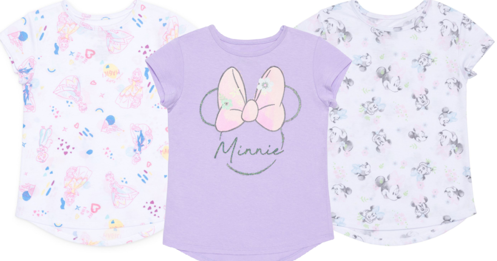 Macy’s Kids Clothes Deals | Disney Girls T-Shirts Twin Packs Only $7.99 (Just $4 Each)