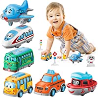 6-Pack Geyiie Toddler Pull Back Cars only $6.40