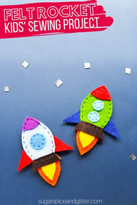 Felt Rocket Sewing Craft for Kids