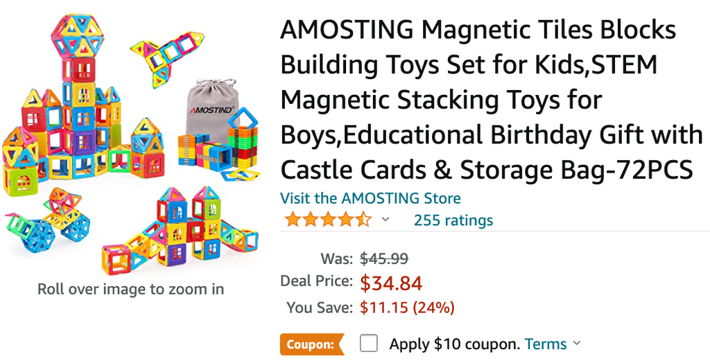 Amazon Canada Deals: Save 46% on Magnetic Tiles Blocks Building Toys Set, with Coupon + 44% on Teabloom + 43% on Electric Razor for Men + More Offers