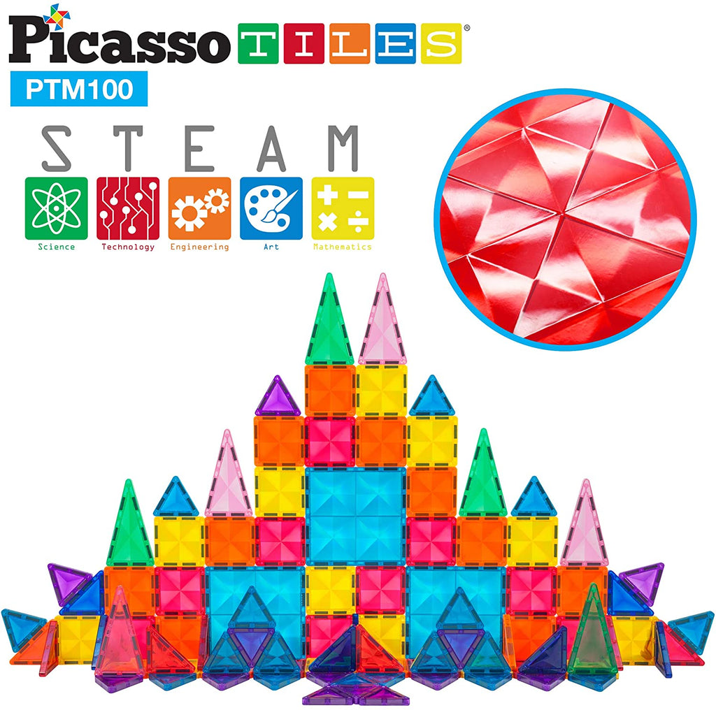 PicassoTiles 100-Piece Magnetic Building Block Set – Only $30.59!