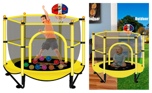 Extra 30% off 5 FT Indoor Outdoor Toddler Trampoline with Safety Enclosure {Amazon}