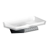 Sonia S8 Wall Swarovski Frosted Glass Soap Dish Holder Tray Soap Holder for Bath