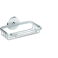 Round Self-Adhesive Shower Soap Dish Holder Tray Rack Soap Holder, Brass Chrome