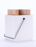 White Bamboo Kitchen Utensils Holder - Large Utensils Crocks for Cooking Utensils Set Storage