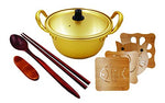 Happy Household Korean Noodle Ramen Pot 6.3 (16cm) + Wooden Chopstick + Pot Holder or (Pot + 1 Chopstick + Pot holder (flower))