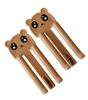 PANDA SUPERSTORE Set of 10 Home Office Plastic Garbage Rubbish Trash Can Bag Clip Brown Bear