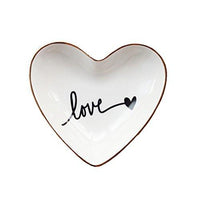 Original Ceramic Heart Shape Ring Soap Candy Dish Holder  Dish Trinket Hostess Home Accent