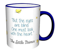 The Little Prince Heart Quote Children's Classic Literature Book Ceramic Gift Coffee Tea Cocoa Mug (11 oz Ceramic Mug)