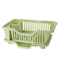 HMANE Draining Rack Dish Bowls Drying Storage Shelf Tableware Storage Rack Drain Holder Kitchen Utensils Organizer Holder Plastic - (Light Green)