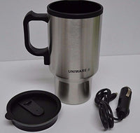 12v Stainless Steel Travel Heated Thermos Coffee Mug Cup with Car Charger