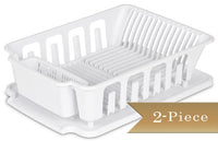 TrueCraftware White Large Sink Dish Rack and Drainer Board