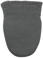 All-Clad Textiles Steam Resistant Heavyweight Cotton Twill Grabber Oven Mitt with Non-Slip Silicone Grip, Pewter