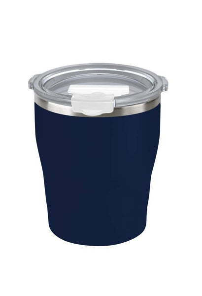 Tahoe Trails 10 oz Stainless Steel Tumbler Vacuum Insulated Double Wall Travel Cup With Lid Dark Blue