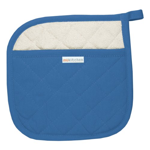 MUkitchen 100% Quilted Cotton Pot Holder, 9 by 9-Inches, Blueberry