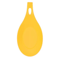 SUJING Kitchen Heat Resistant Silicone Spoon Rest Utensil Spatula Holder Kitchen Tool Insulation Mat (yellow)