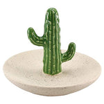 World Buyers Ceramic Saguaro Cactus Ring Tray Jewelry Holder Trinket Tray Ring Dish for Earring Bracelet Keys Necklace ?3.5" Dia x 2.75" H