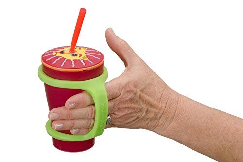 EazyHold Sippy Cup/Baby Bottle Holder, Eating and Drinking Aids (2 Pack) for Special Needs - Universal Cuff – Cell Phone - Remote Holder - Adaptive Utensil and Drinking Aid - 100% Silicone