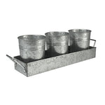 Artland Masonware Picnic Caddy & Planter Set, Galvanized