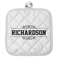 Personalized Custom Text Monogram Lines Polyester Pot Holder Trivets