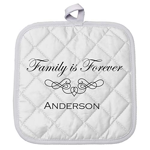 Personalized Custom Text Family My Family is Forever Polyester Pot Holder
