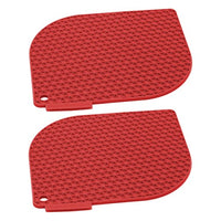 Charles Viancin Honeycomb Red Silicone Pot Holder, Set of 2