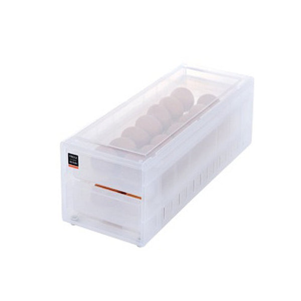 Blue-B Egg Holder - Refrigerator Storage Tray Egg Holder Container Drawer 24Egg, Clear