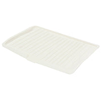 Dish Draining Board - SODIAL(R) Plastic Dish Drainer Drip Tray Plate Cutlery Rack Kitchen Sink Rack Holder Large white