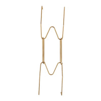 uxcell Metal Spring Plate Hangers, Natural and Stretch Length 7.5" to 9", Wall Rack Holder Dismountable Hook Stand Hanging Display 16pcs Gold Tone
