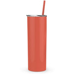 Maars Skinny Steel Stainless Steel Tumbler, 20 oz | Double Wall Vacuum Insulated (Coral)