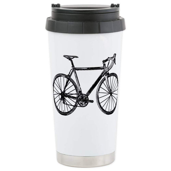 CafePress Road Bike Stainless Steel Travel Mug, Insulated 16 oz. Coffee Tumbler