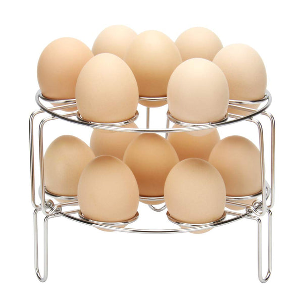Createy Stackable Egg Steamer Rack Trivet Egg Rack for Instant Pot Accessories 5,6,8 qt, Egg Accessories Steaming Rack Stand Basket Holder for Pressure Cooker & Other Pots