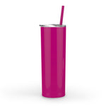 Maars Skinny Steel Stainless Steel Tumbler, 20 oz | Double Wall Vacuum Insulated (Fuchsia)