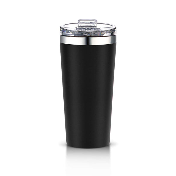 AA Products 16oz Tumbler-Vacuum Insulated Double-Walled 18/8 Stainless Steel Water Bottle/Travel Coffee Mug For Cars, Home,Office,School-Black