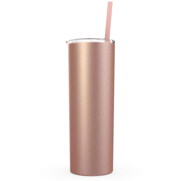Maars Skinny Steel Stainless Steel Tumbler, 20 oz | Double Wall Vacuum Insulated (Rose Gold)