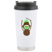 CafePress Sock Monkey Occupations Stainless Steel Travel Mug Stainless Steel Travel Mug, Insulated 16 oz. Coffee Tumbler