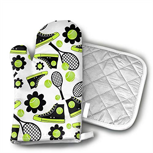 Ubnz17X Tennis Shoes Oven Mitts and Pot Holders for Kitchen Set with Cotton Non-Slip Grip,Heat Resistant